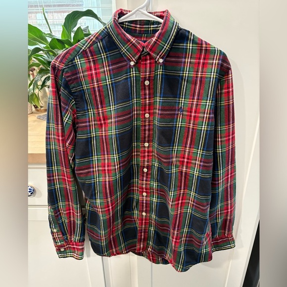 Vintage Ralph Lauren Classic Fit Tartan Performance Flannel Shirt size Medium - Picture 1 of 5